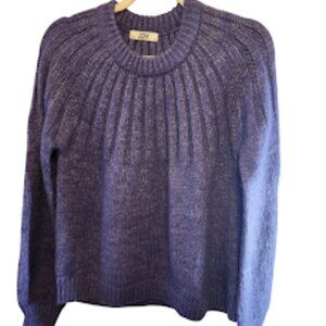JDY SIZE SMALL PURPLE SWEATER LONG SLEEVE CREW NECK WITH STAR KNITTED DESIGN